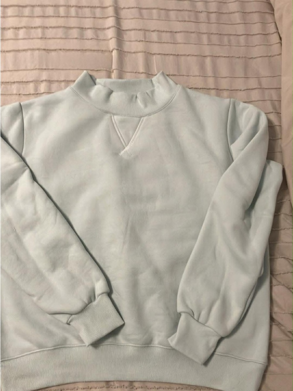 PARKE S/M pale blue mockneck